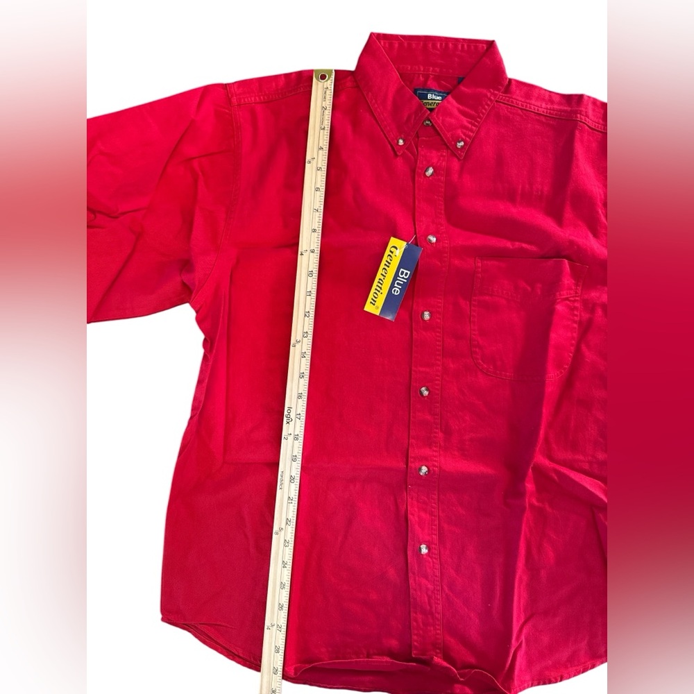 Bold‎ Red Casual Button Down Shirt